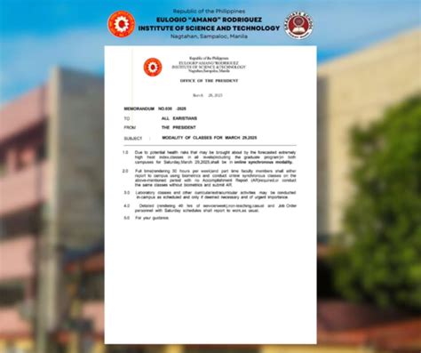 earist application form|Eulogio ''Amang'' Rodriguez Institute of Science and Technology.